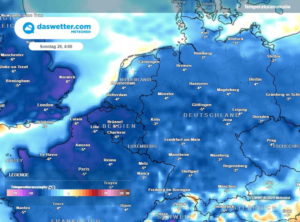 kalt, temperaturen, europa