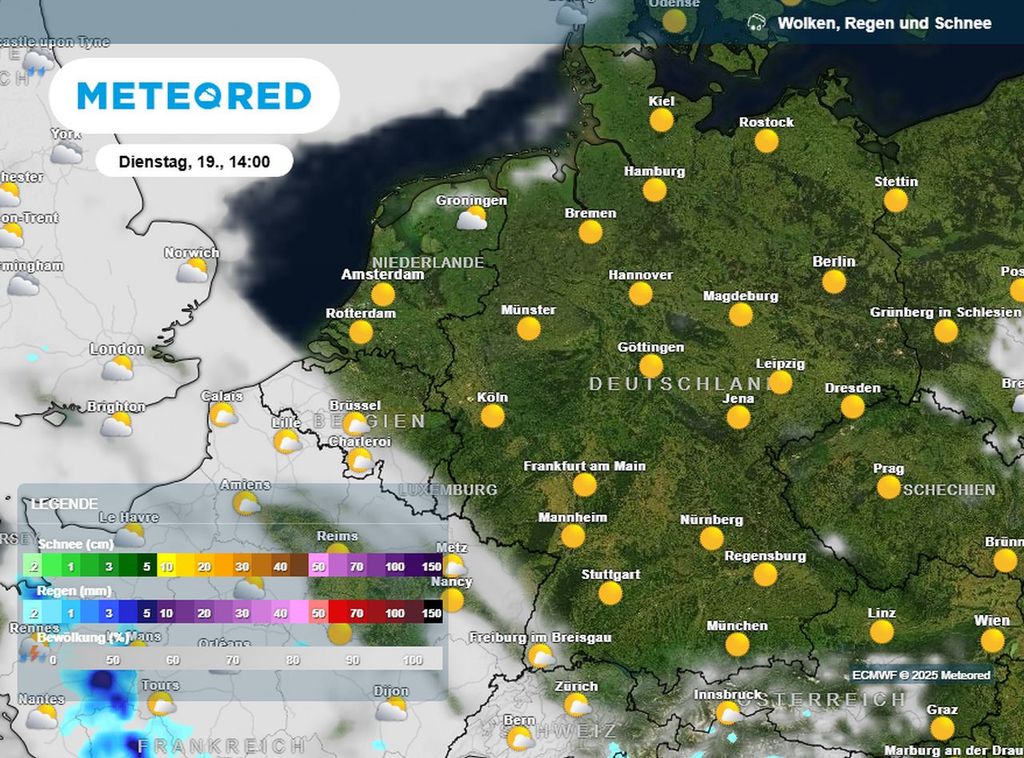 dienstag, wetter, deutschland