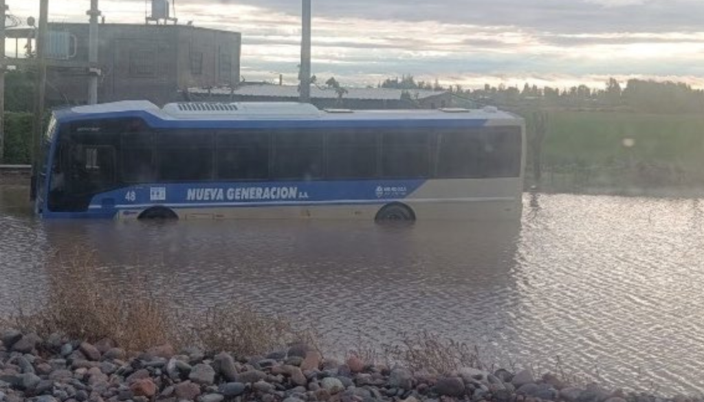 Temporal de lluvia Mendoza. Calles y casas inundadas, familias evacuadas y desbordes de canales tras 9 horas de lluvia en Mendoza. Foto: X @MATIPASCUALETTI