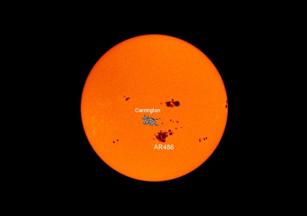 manchas solares evento Carrington Sol