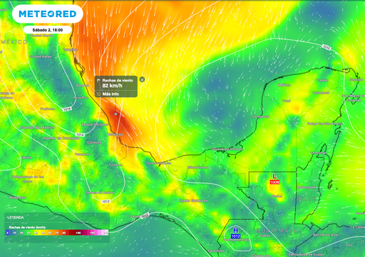 Evento de "Norte" de hasta 100 km/h, tormentas, granizadas aisladas y refrescamiento en Tamaulipas, Veracruz y Tabasco