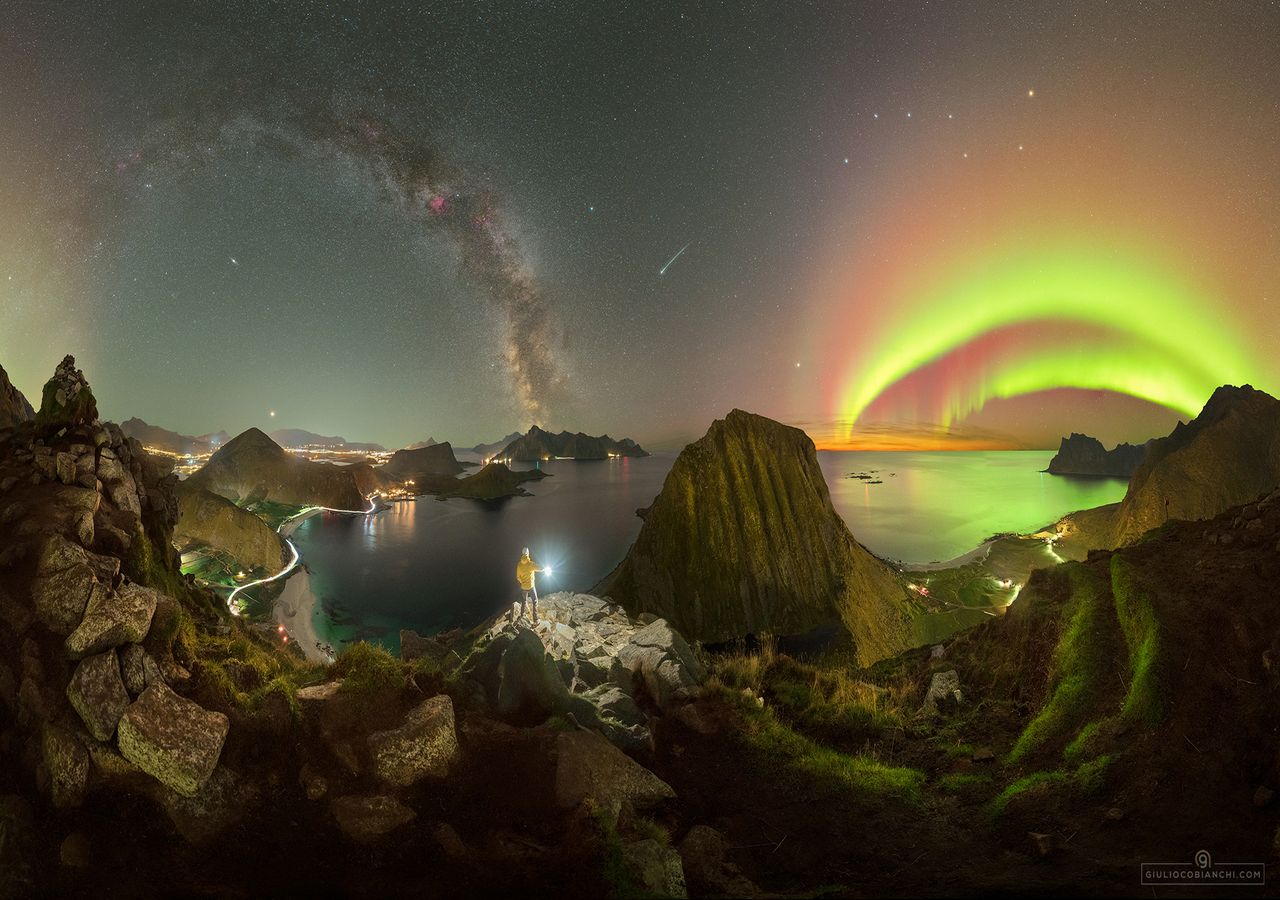 Cielo de diciembre vista de 360 grados. Crédito: APOD/NASA