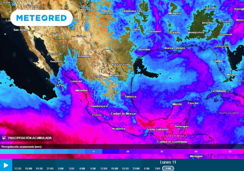 Modelo ECMWF - Acumulado de precipitaciones en milímetros Modelo ECMWF - Acumulado de precipitaciones en milímetros