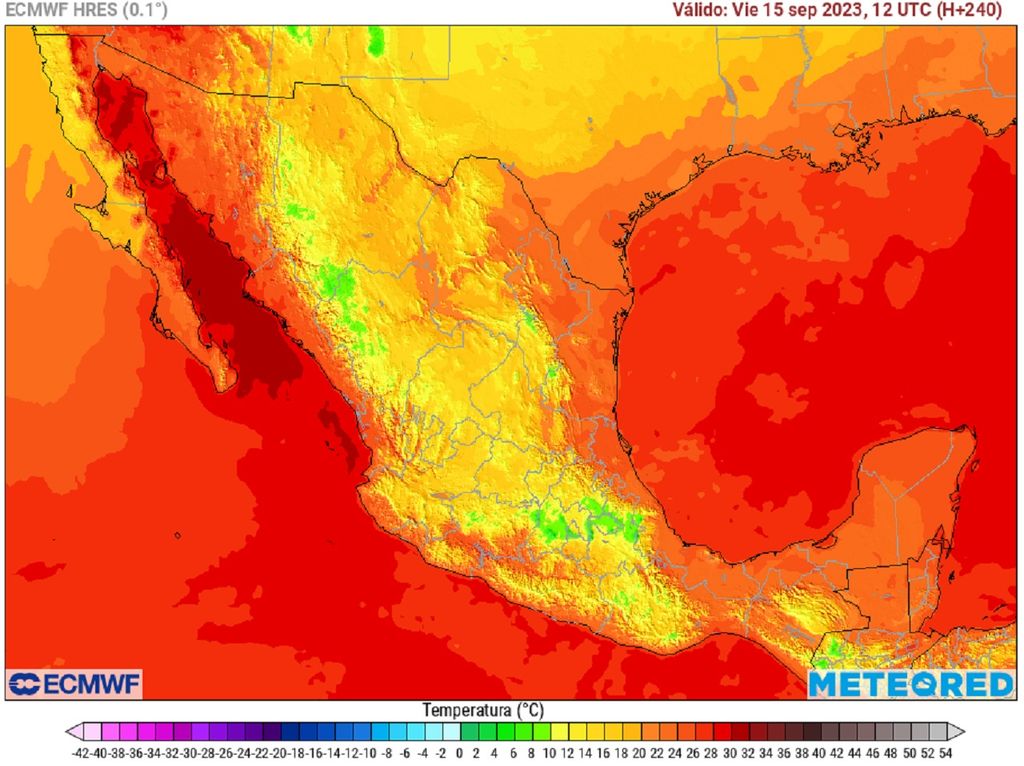 Modelo ECMWF - Temperatura en grados Celsius Modelo ECMWF - Temperatura en grados Celsius