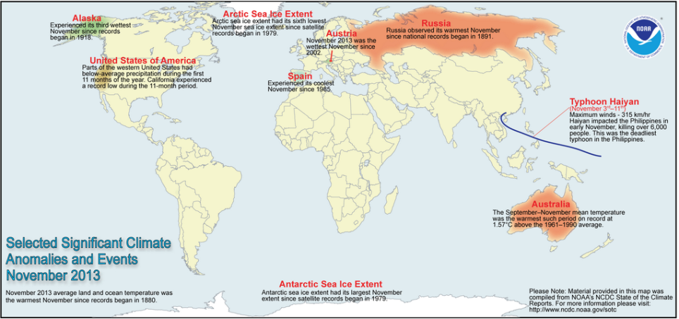 Eventos Meteorológicos Y Climatológicos En Una Imagen De Noviembre De 2013