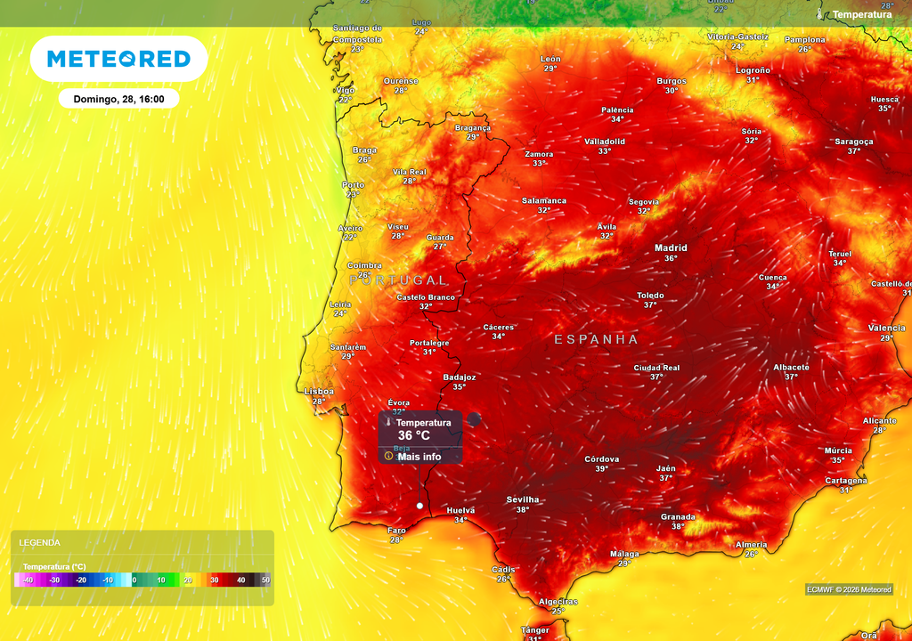 Entre sexta-feira e domingo, o estado de tempo vai estabilizar. A chuva deverá dissipar-se e as temperaturas começam a recuperar.