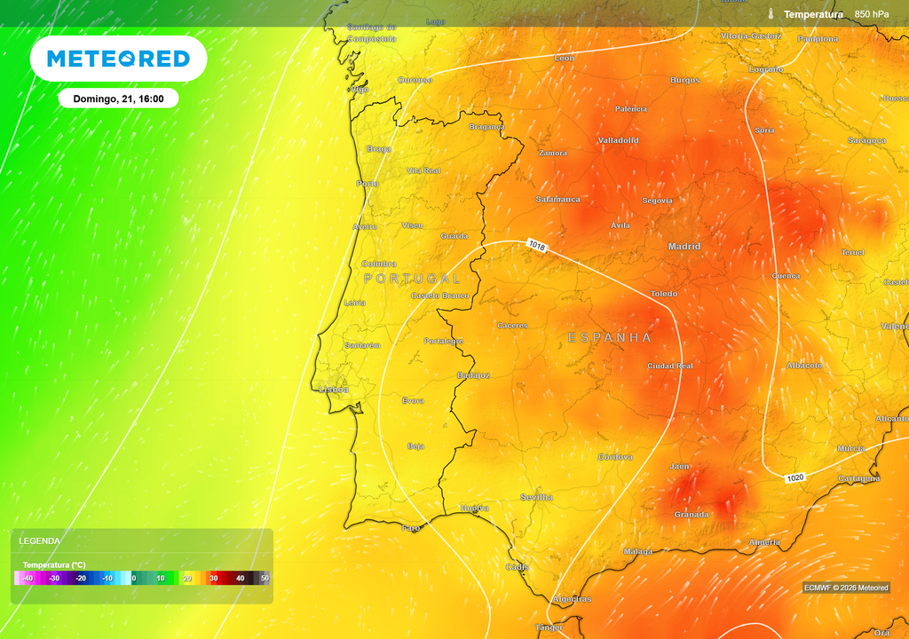 Uma massa de ar muito quente deverá instalar-se sobre Portugal continental durante o fim de semana.