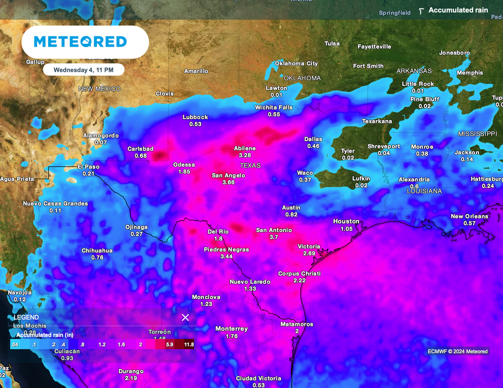 accumulated rain