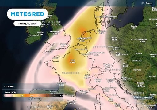Experte: "Es ist kaum zu glauben" Hunderttausende Tonnen W&uuml;stenstaub ziehen am Freitag &uuml;ber unsere K&ouml;pfe!
