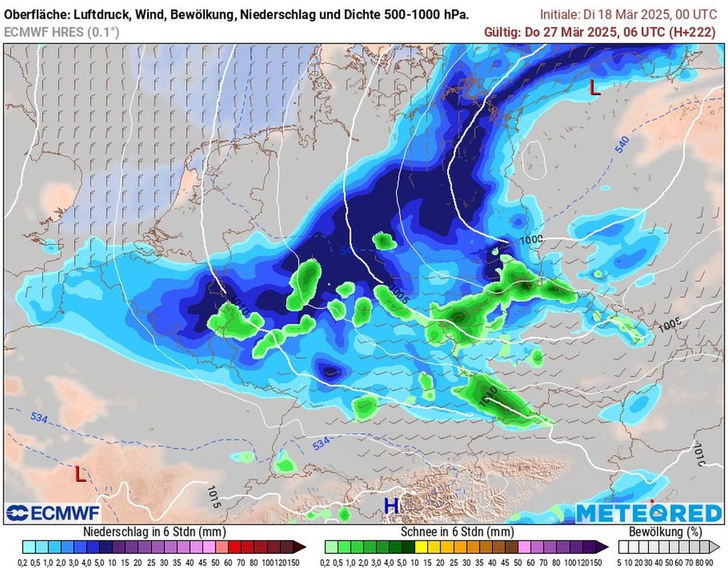 wetterkarte, märz, ecmwf wetterkarte, märz, ecmwf