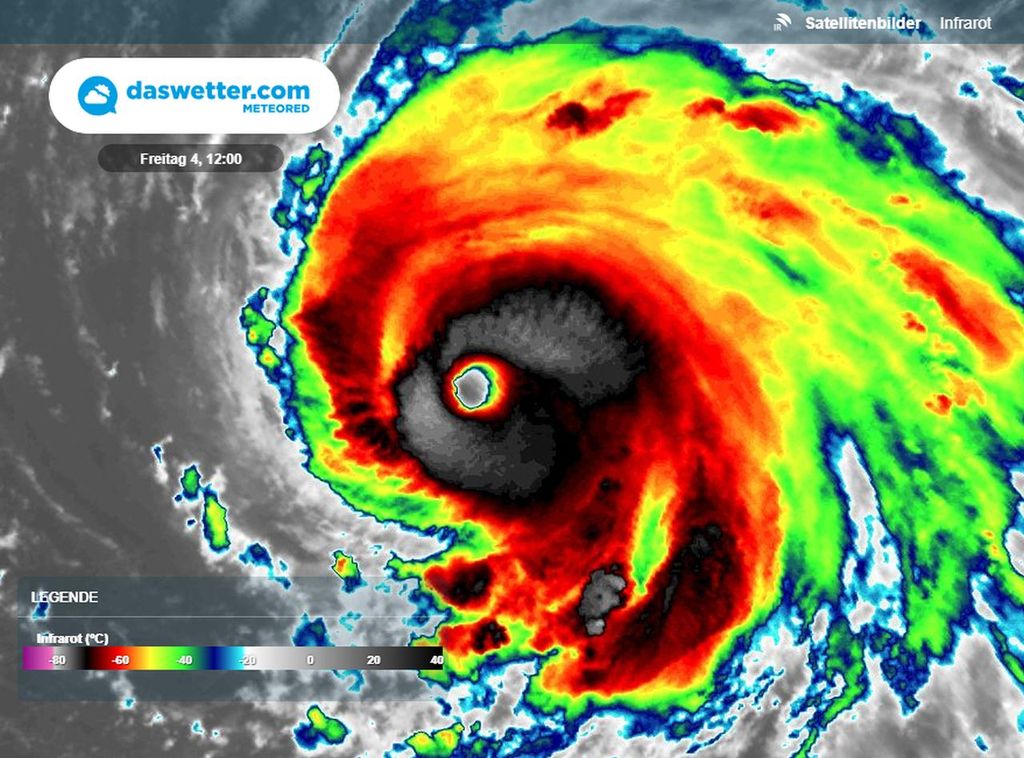 hurrikan kirk, unwetter, sturm orkan