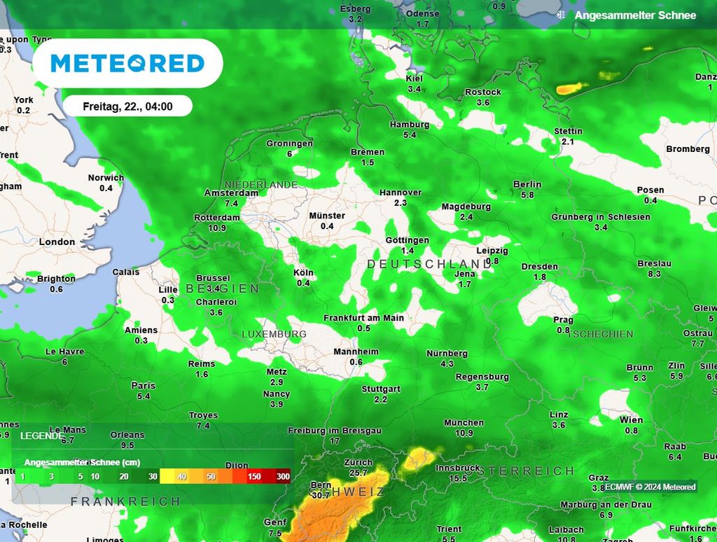 schnee, schneefall, wetter Ab Donnerstagnachmittag kann es Schneefall im Süden und Südwesten geben. Lokal kommt es zu erheblicher Glätte