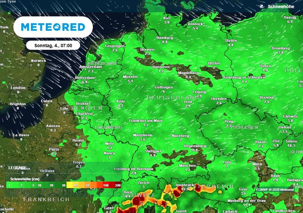 schnee, wetter, winterwetter