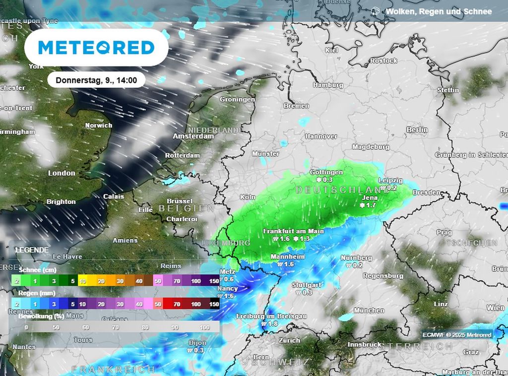 schneewalze, luftmassengrenze, deutschland