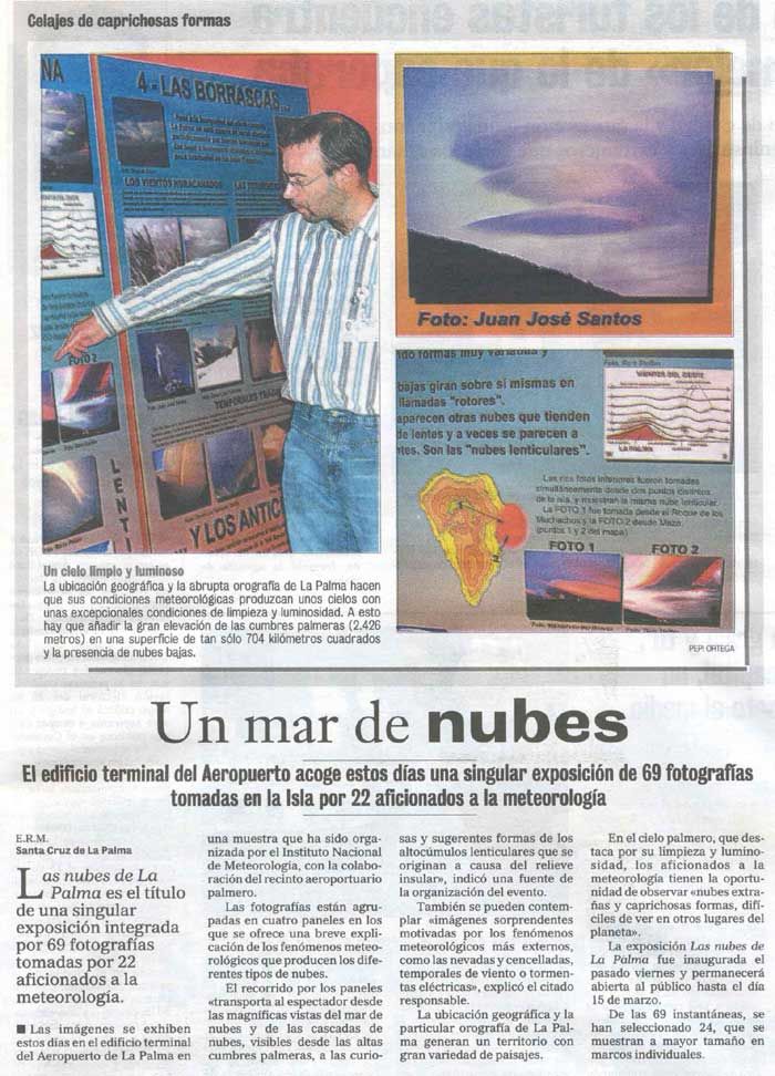 Exposición Fotográfica De Nubes En El Aeropuerto De La Palma Por Fernando Bullón 