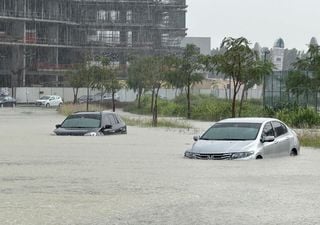 Extensas inundaciones en Dubái, en tan solo 12 horas llovió más que en todo un año 