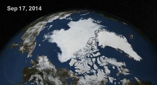 Extensión del hielo marino ártico en 2014