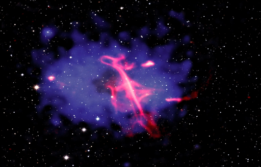 El observatorio Chandra revela el origen de una extra&ntilde;a estructura c&oacute;smica con forma de clave de sol