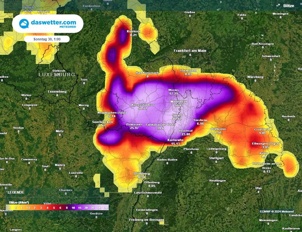 Blitze, unwetter, deutschland
