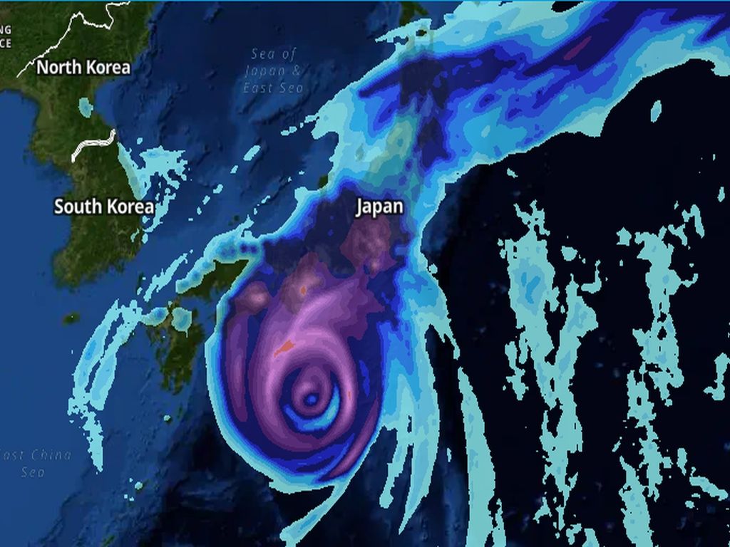 Taifun mit Starkregen