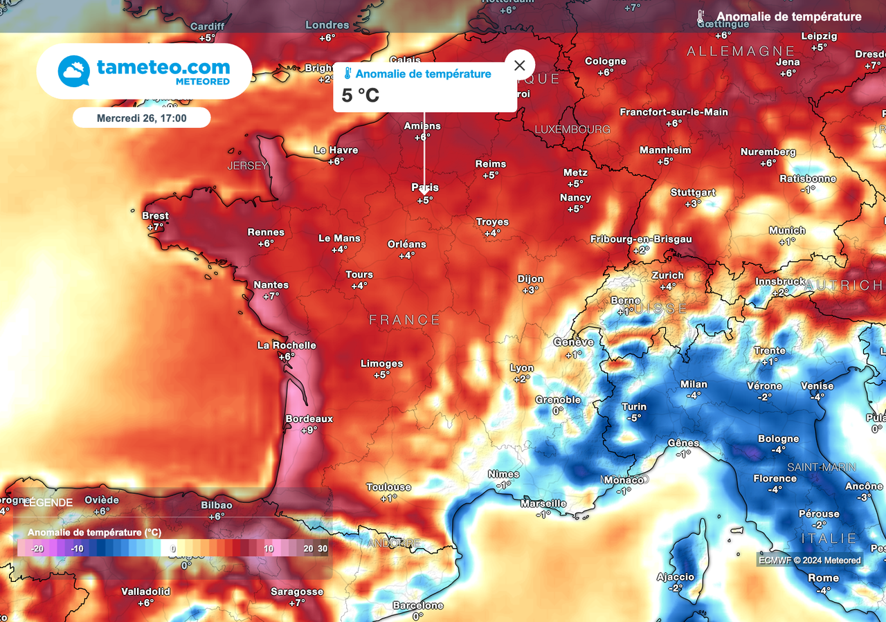 Fait rarissime en France : les températures repassent au-dessus des  normales de saison ! Cela va-t-il durer ?