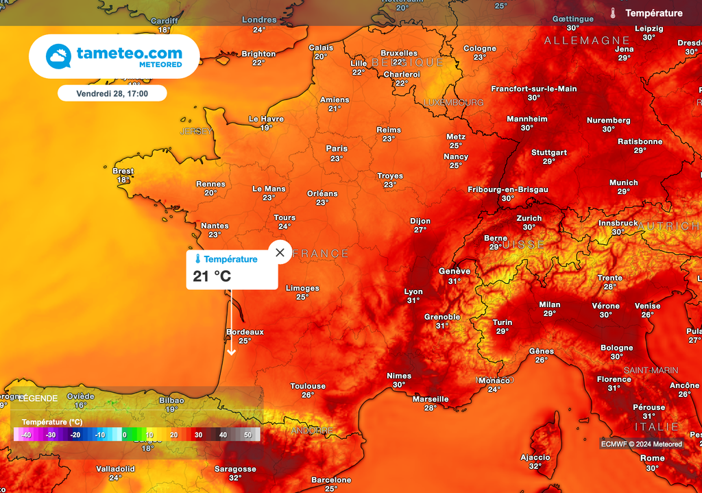 Chute des températures vendredi après-midi dans le sud-ouest de la France ! Chute des températures vendredi après-midi dans le sud-ouest de la France !