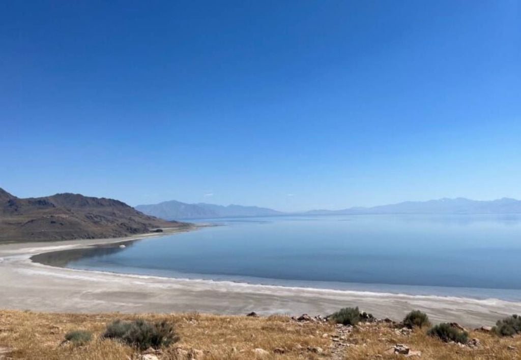 Le Grand Lac Salé, situé dans l’Utah, aux États-Unis. Crédit : Adam Small/KSL NewsRadio.