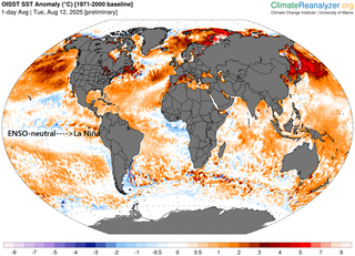 Los expertos de la NOAA se encuentran en fase de vigilancia de La Niña, según el último informe de agosto de 2025