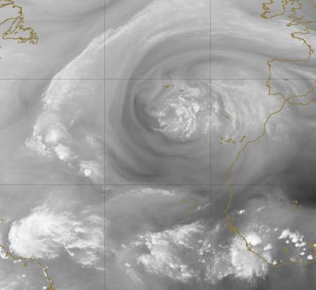 Fases De Una Borrasca Y Ciclogénesis En La Cercanía De Canarias