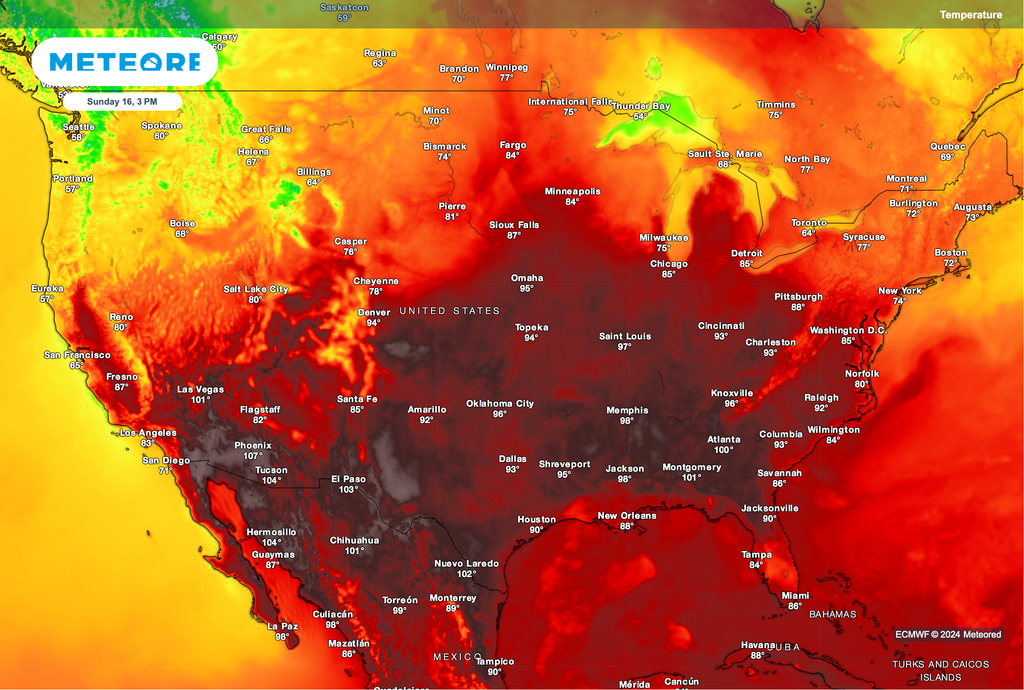 Above average temperatures are expected to bring dangerously hot conditions to the south on Father's Day.