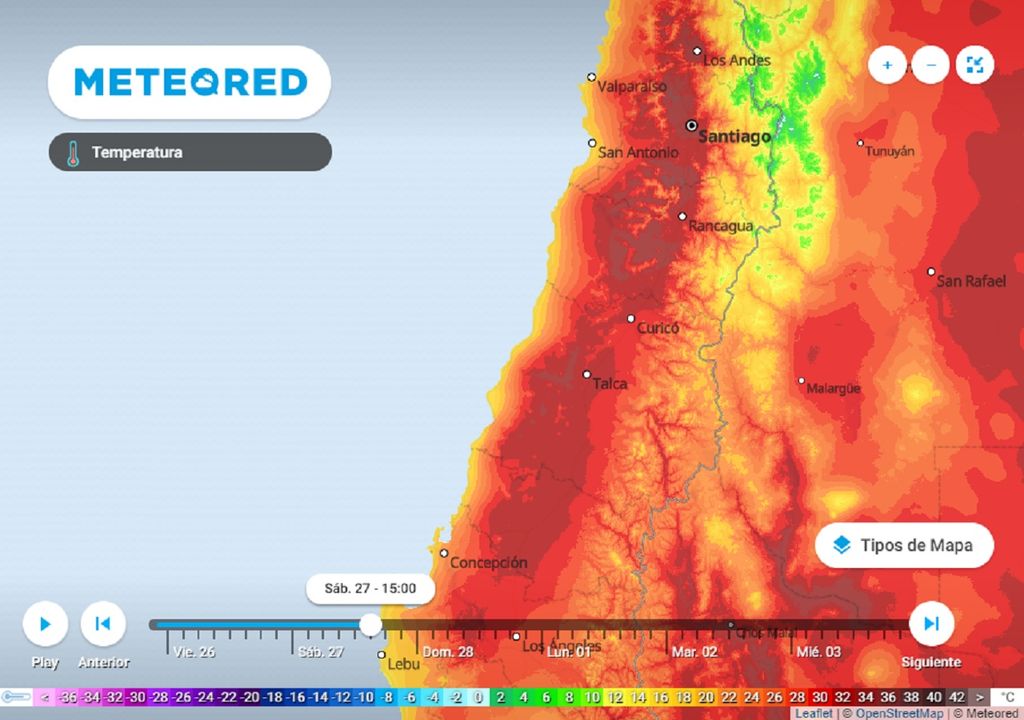 Temperaturas previstas