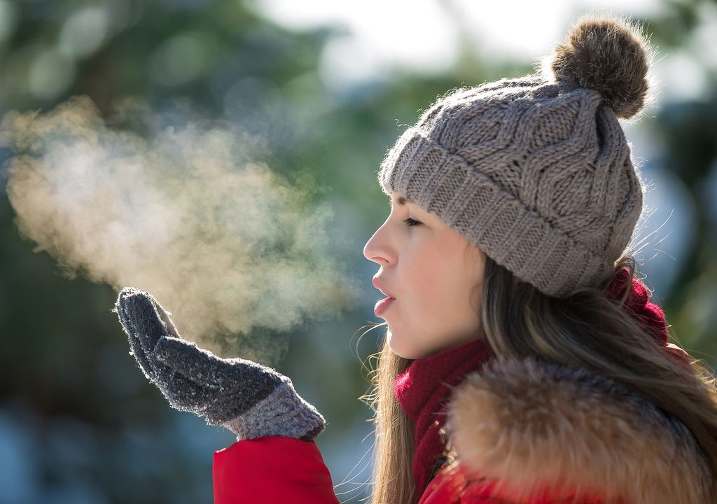 Mujer; vapor; bajas temperaturas