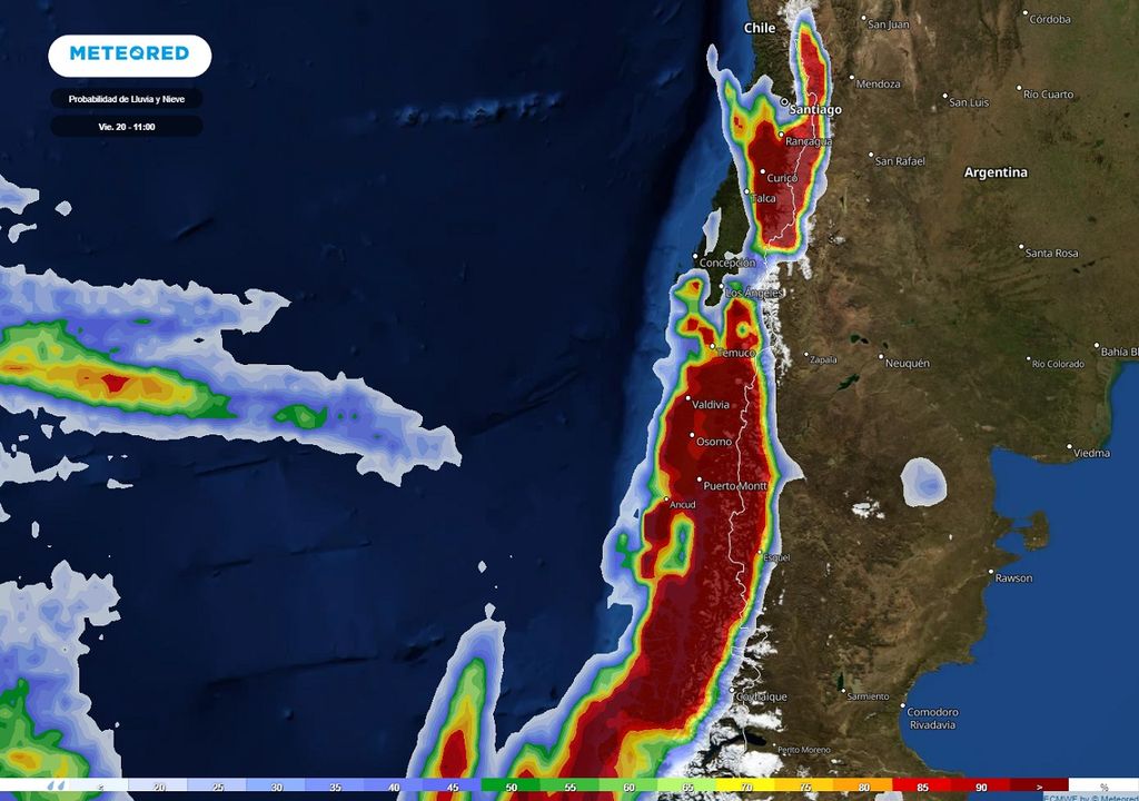 Probabilidad de precipitación; modelo ECMWF Probabilidad de precipitación; modelo ECMWF