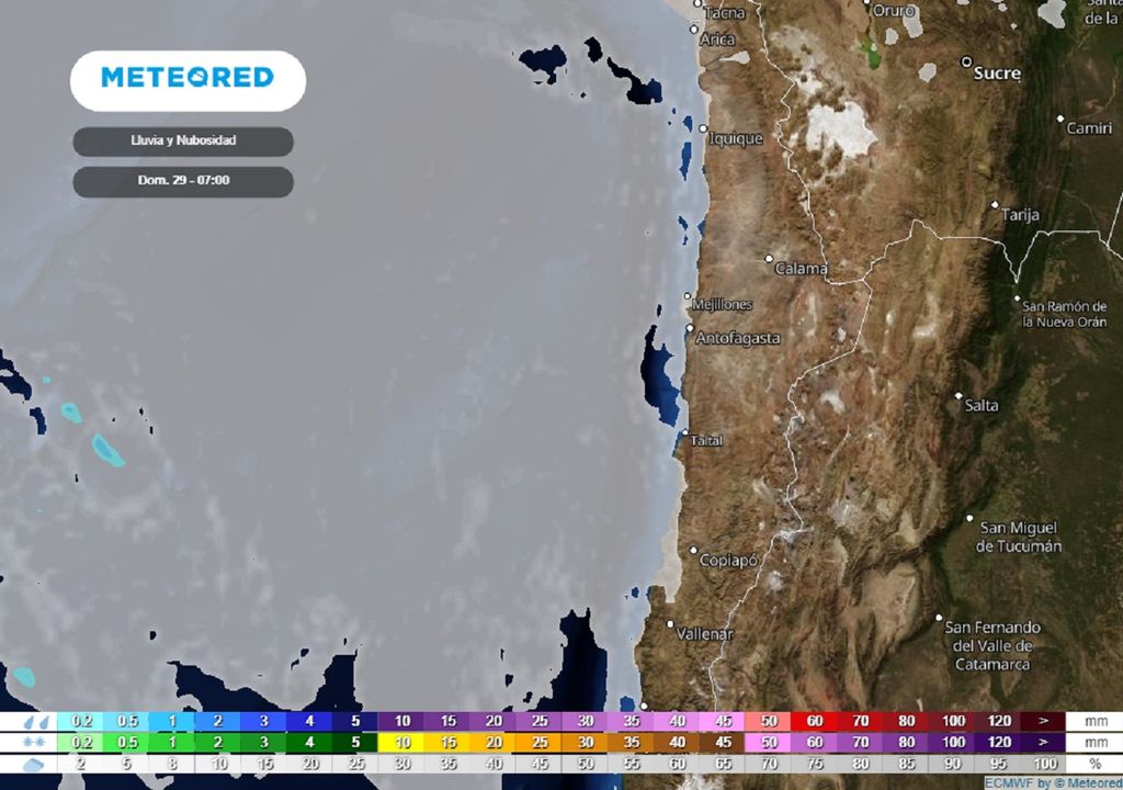 nubosidad prevista; ECMWF