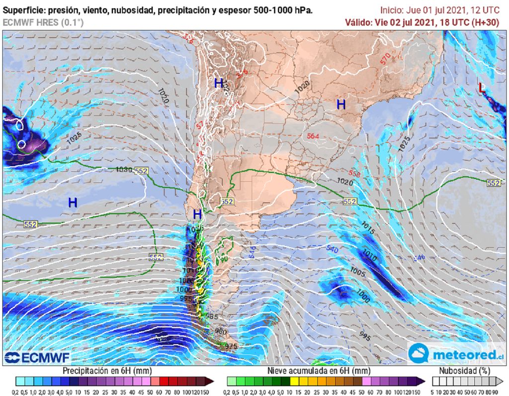 campos meteorológicos previstos ecmwf