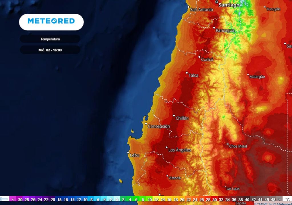 Temperaturas previstas; modelo ECMWF Temperaturas previstas; modelo ECMWF
