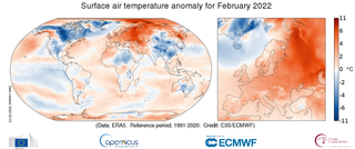 Febrero 2022 e invierno 2021-22 global: más cálidos que la media