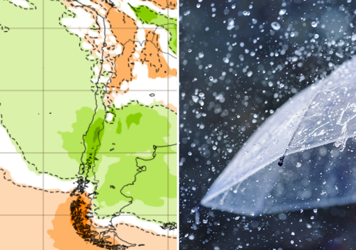 "Febrero ser&aacute; lluvioso en el sur y en la zona central de Chile": el pron&oacute;stico para el mes, seg&uacute;n Meteored