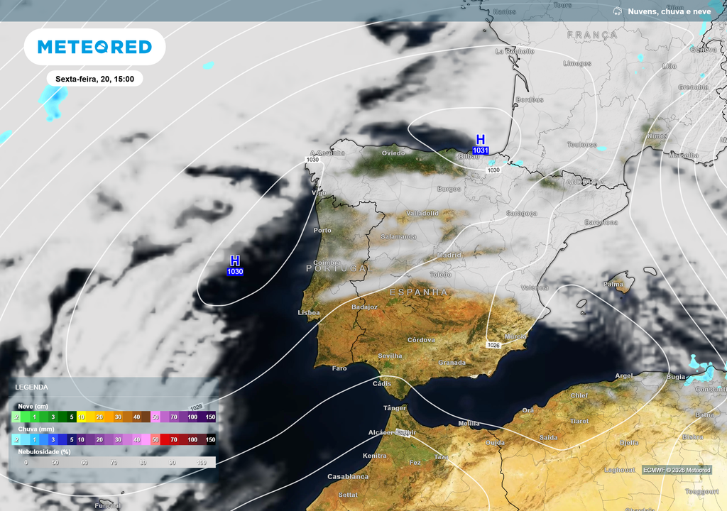 Os próximos dias contarão com céu pouco nublado ou limpo e com subida das temperaturas máximas.