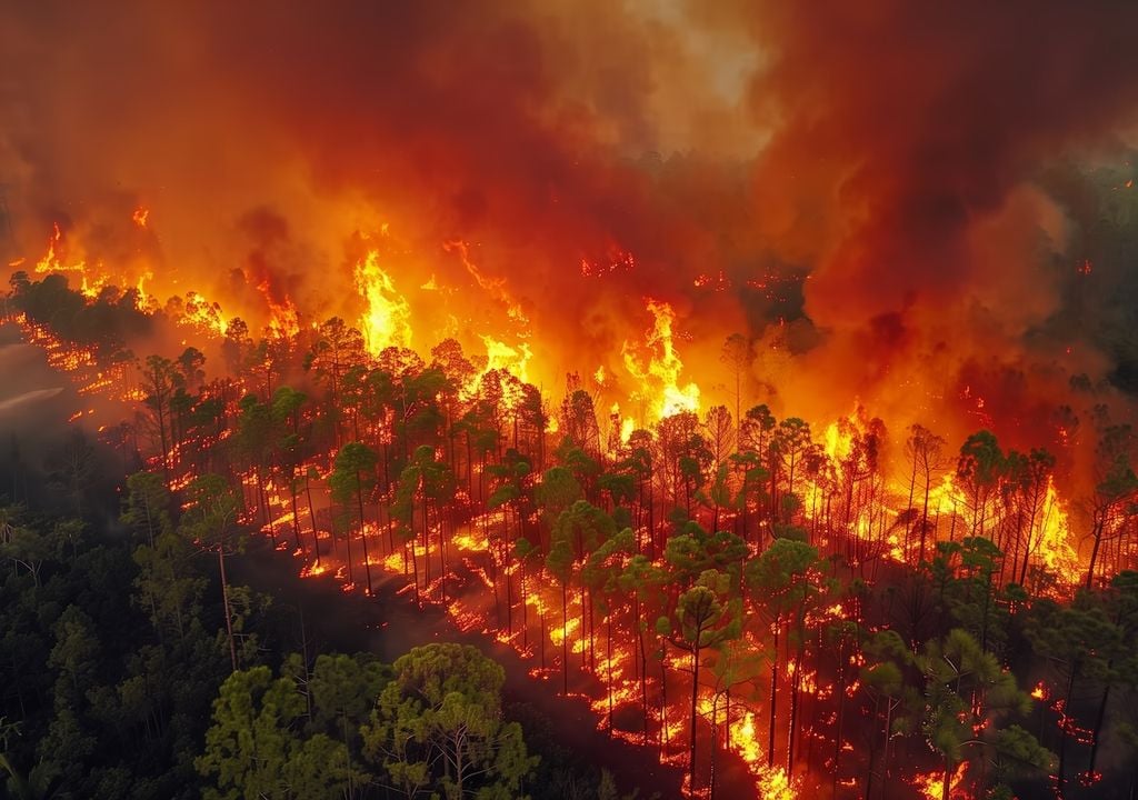 Feuer, Wälder, Waldbrand