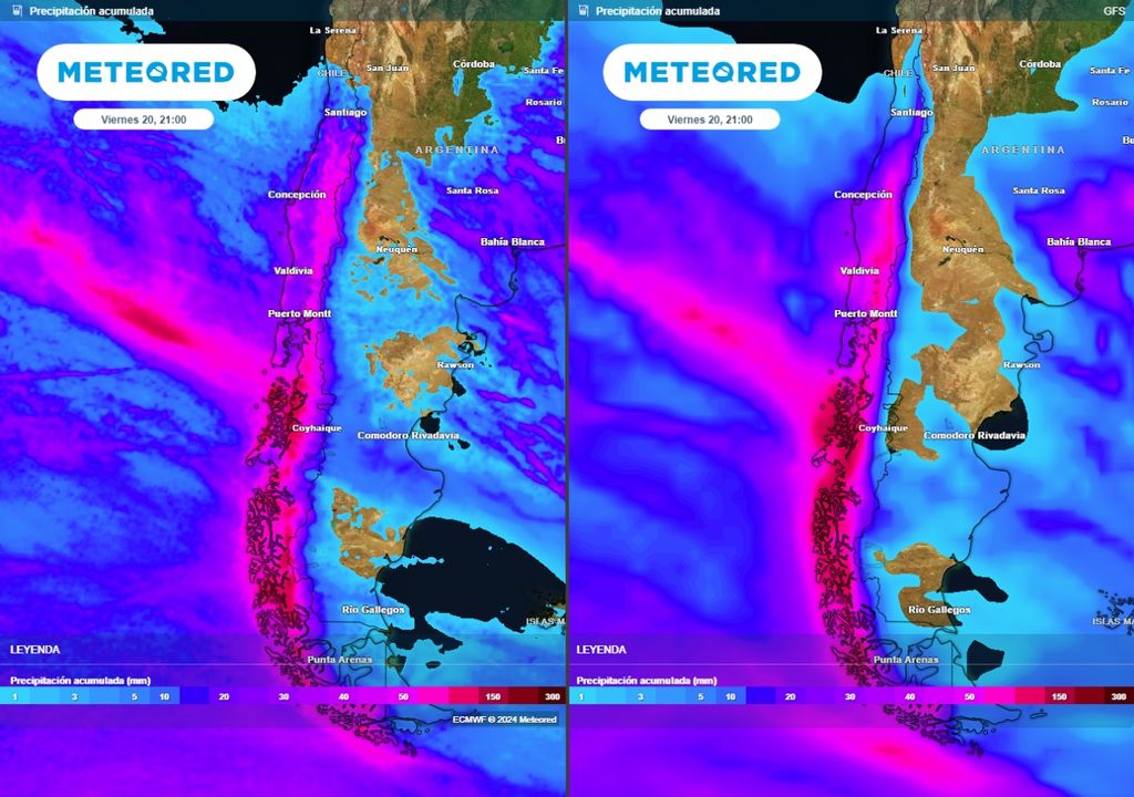 Comparación de precipitaciones modelos GFS y ECMWF Comparación de precipitaciones modelos GFS y ECMWF