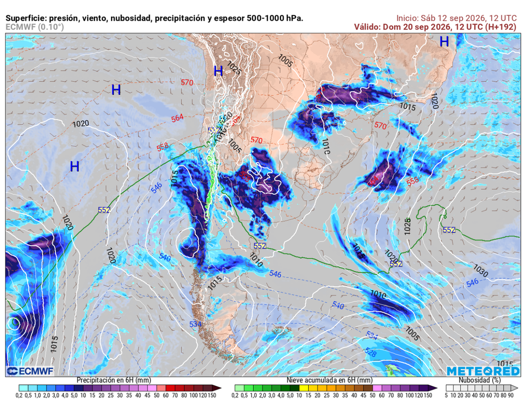 El domingo las precipitaciones se organizan mejor desde el centro al sur con nieve en la cordillera. El día a vigilar en las fondas.