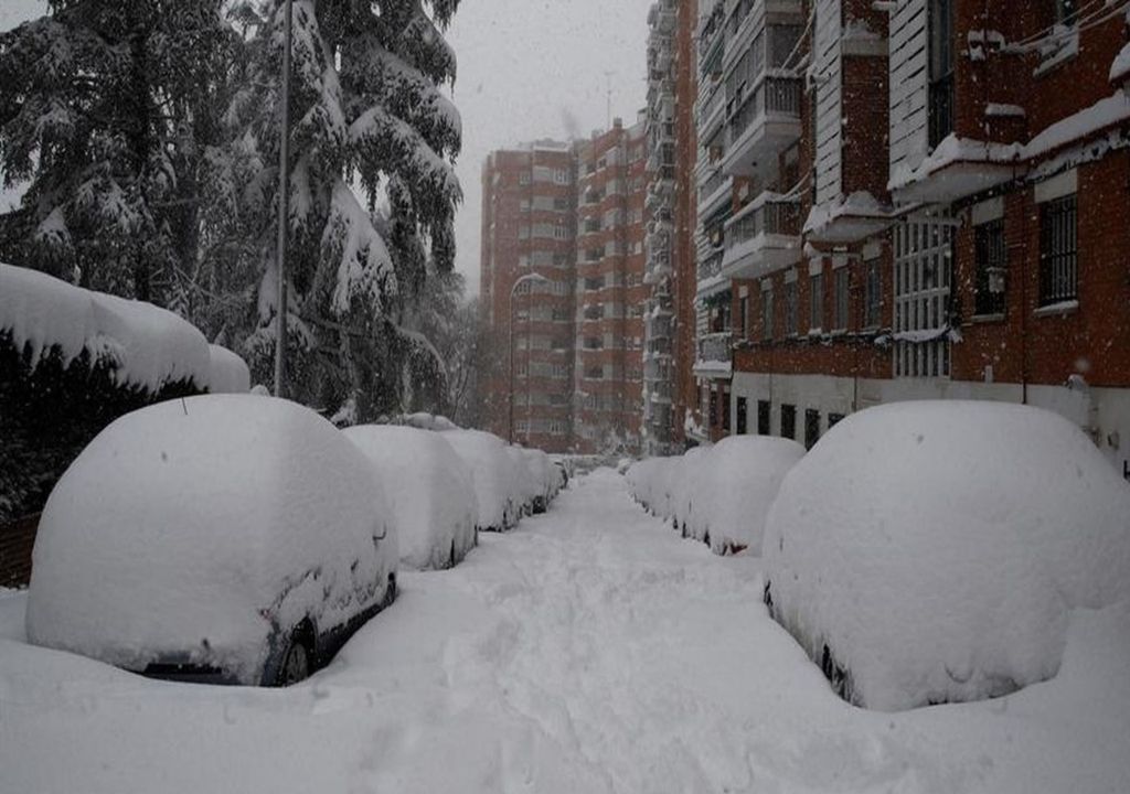 Madrid España Nieve nevada