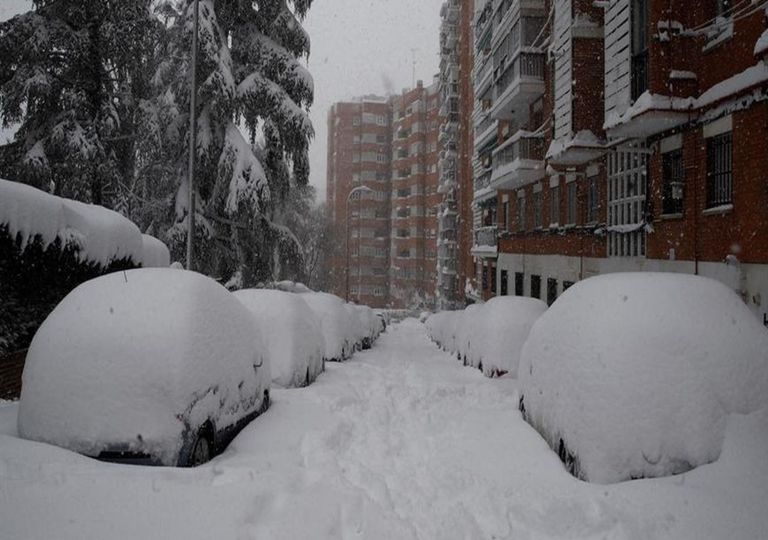 Madrid España Nieve nevada Madrid España Nieve nevada