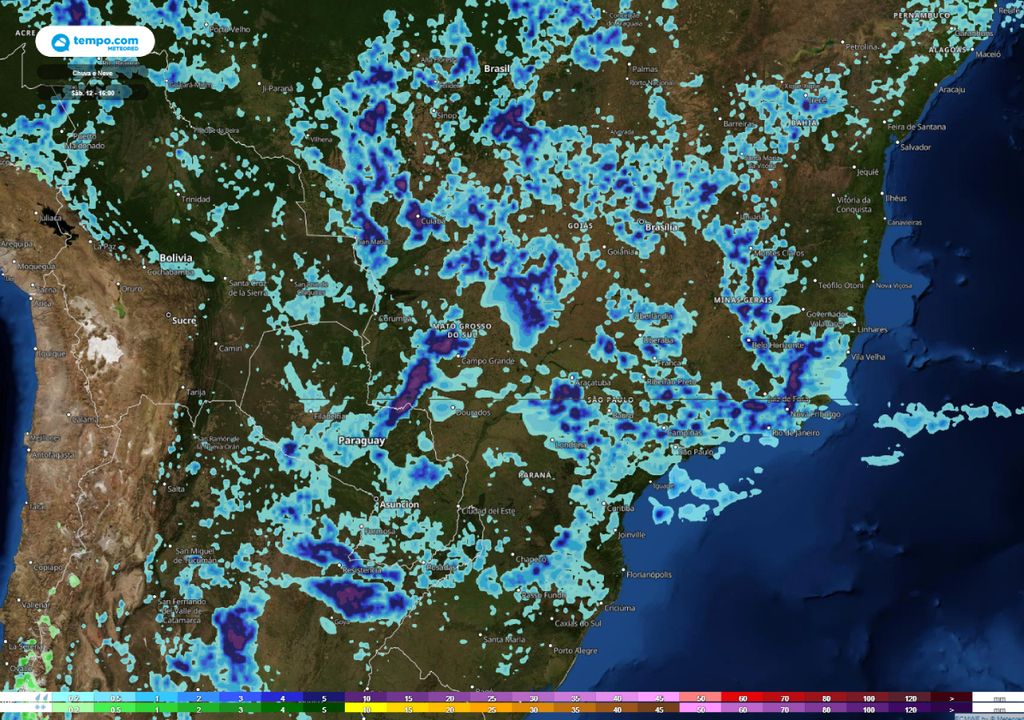 temporais e granizo.