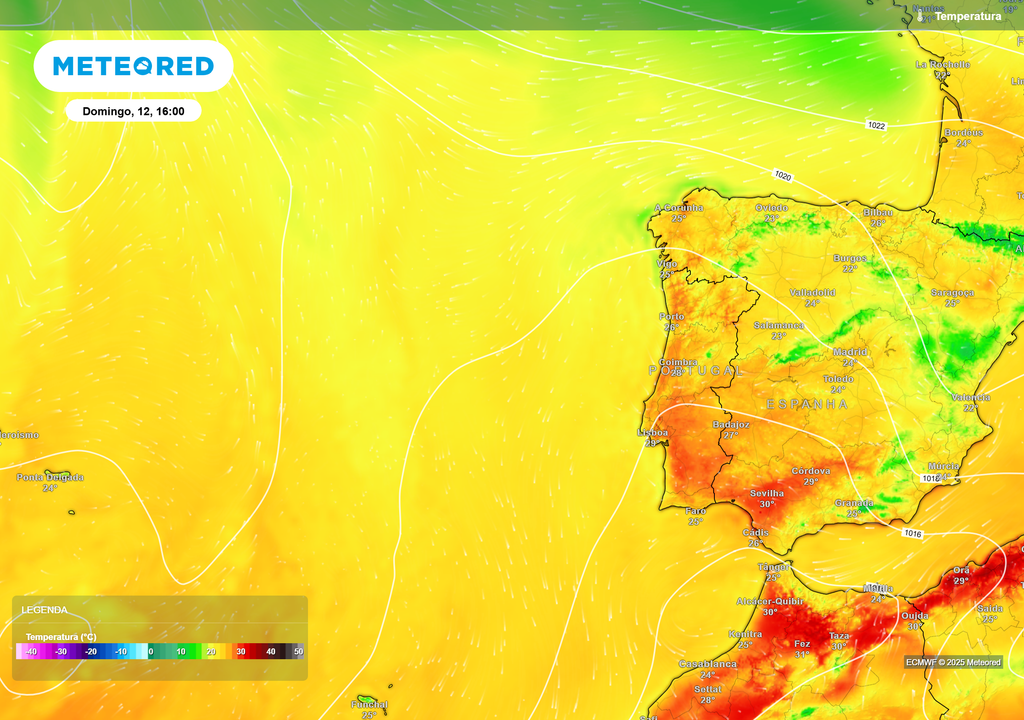 Mapa atmosférico: Temperatura Mapa atmosférico: Temperatura
