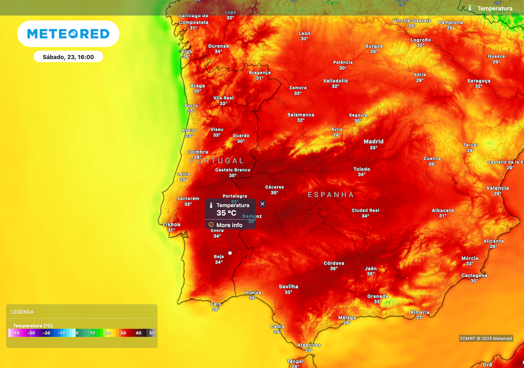 Temperaturas elevadas no interior no sábado Temperaturas elevadas no interior no sábado