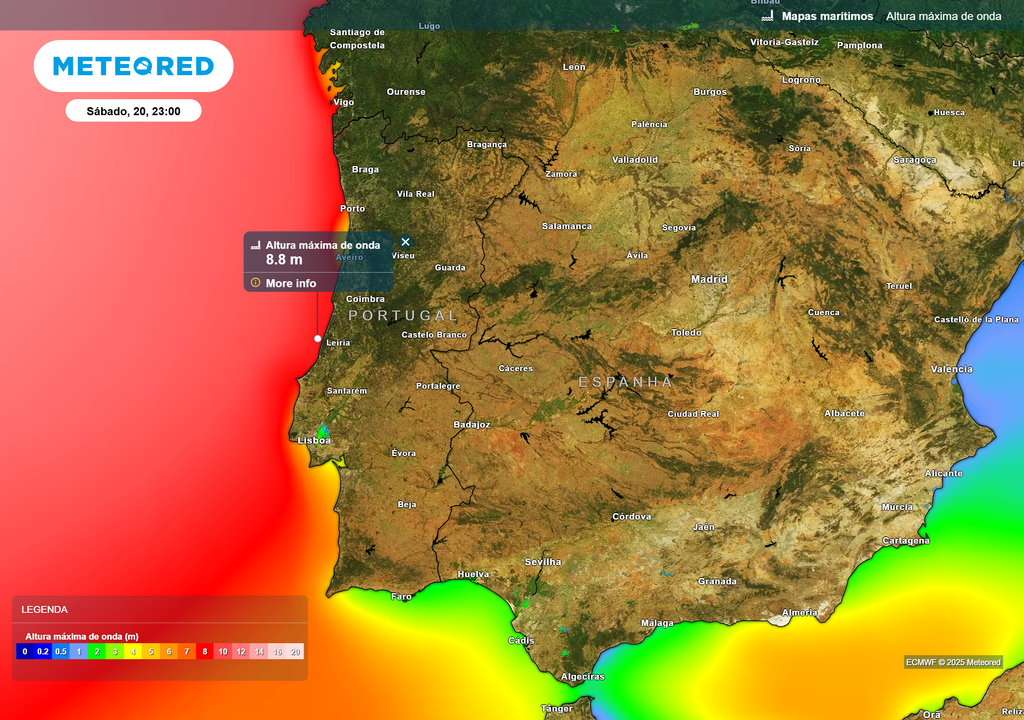 agitação marítima; altura máxima de onda