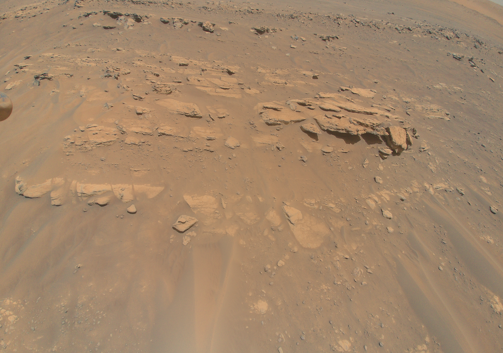 Foto tirada pela sonda Ingenuity da região chamada Faillefeu