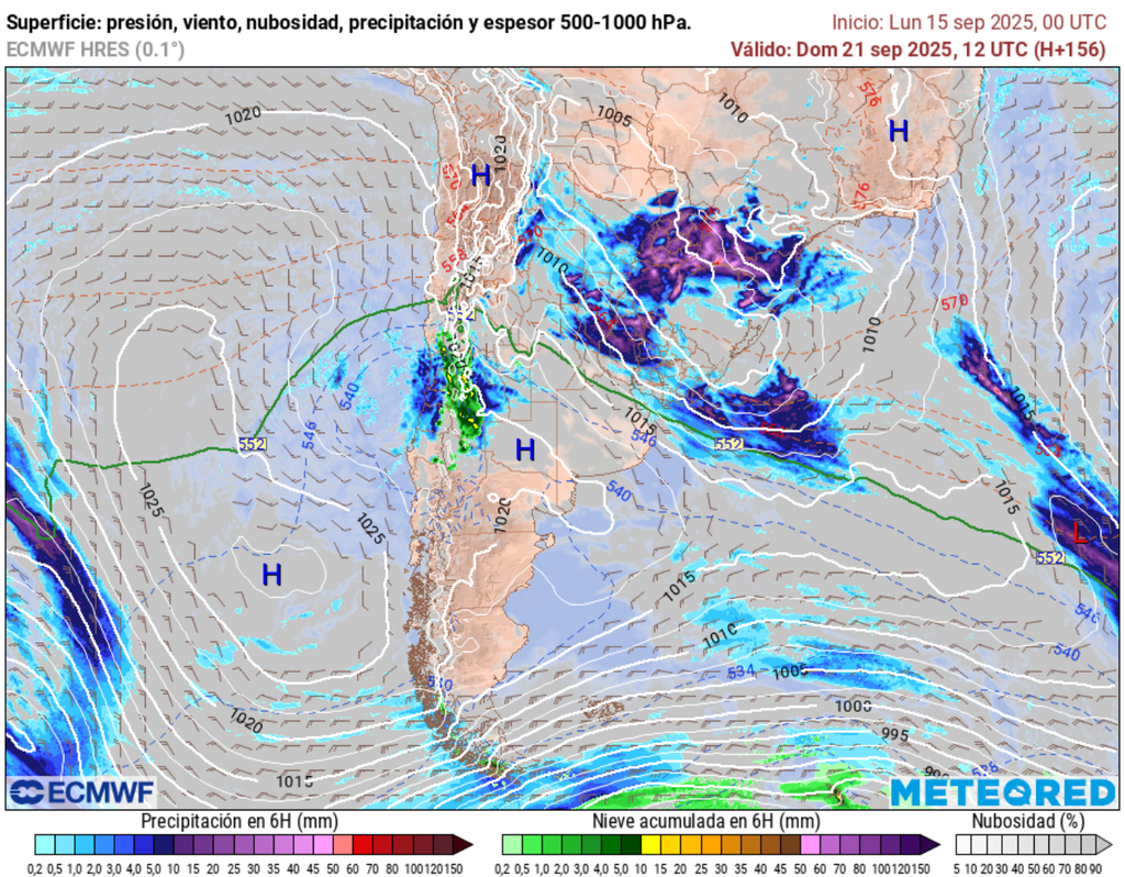 mapa de precipitación.